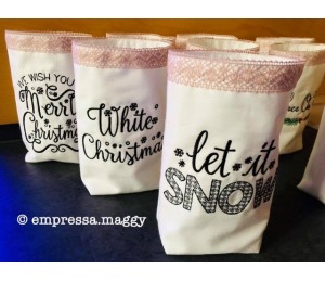 ITH Stickdatei - Lichtbeutel Weihnachts Sprüche